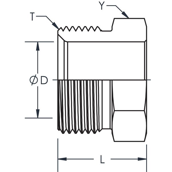 World Wide Fittings Inverted Flare Nut Stainless Steel 105X03SS